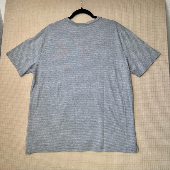 Robert Barakett 100% Pima Cotton Henley Shirt Mens Size XXL Short Sleeve Gray - Picture 2 of 9